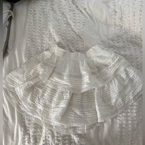 AERIE white ruffle skirt